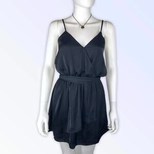 Naked Zebra NWT Black Mini Sun Dress Layered V-neck